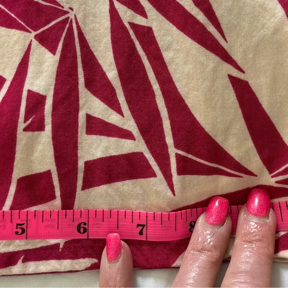 Roxy Red and Cream Wide Leg Pants